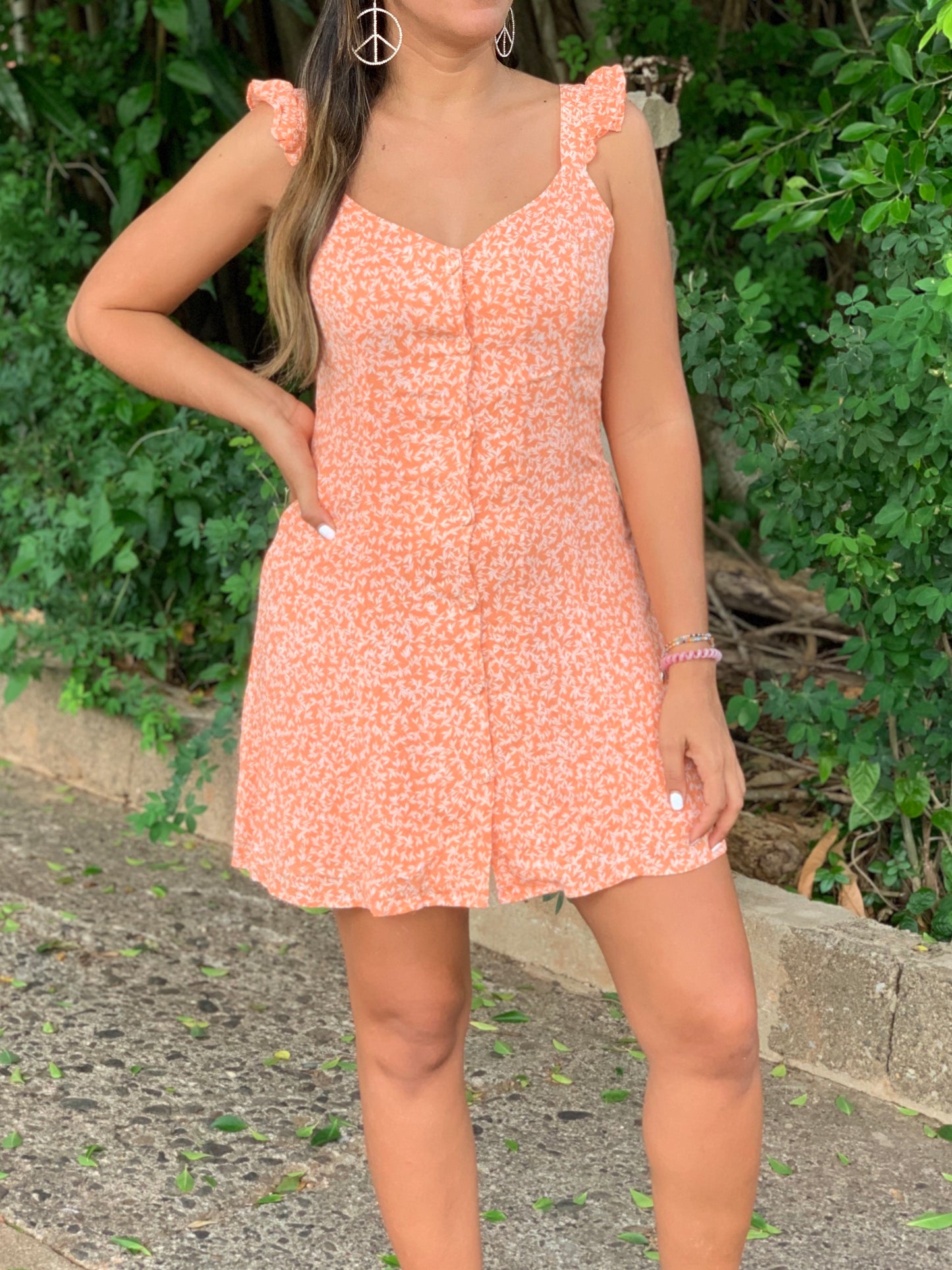 Floral Orange Dress