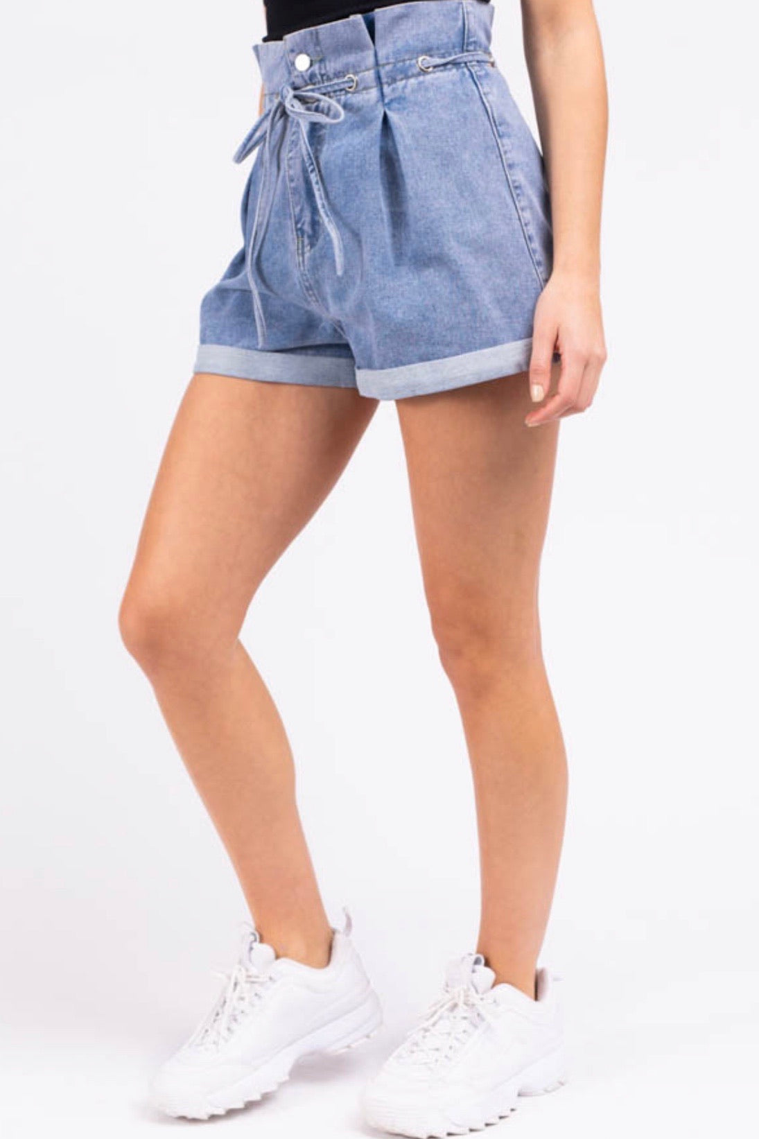 Paper Bag Denim Short