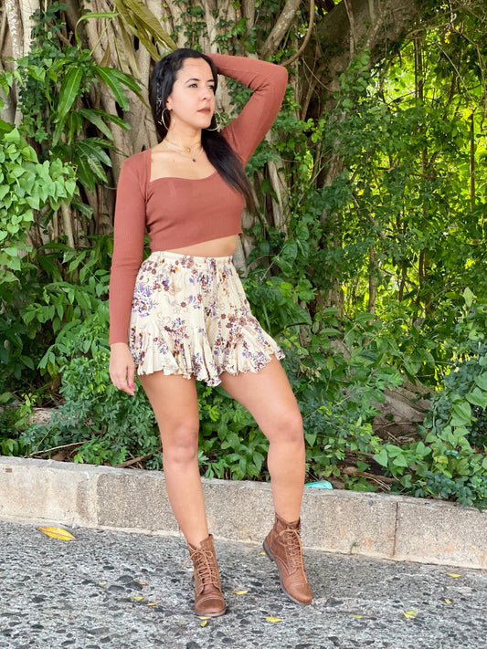 Floral Print Skort