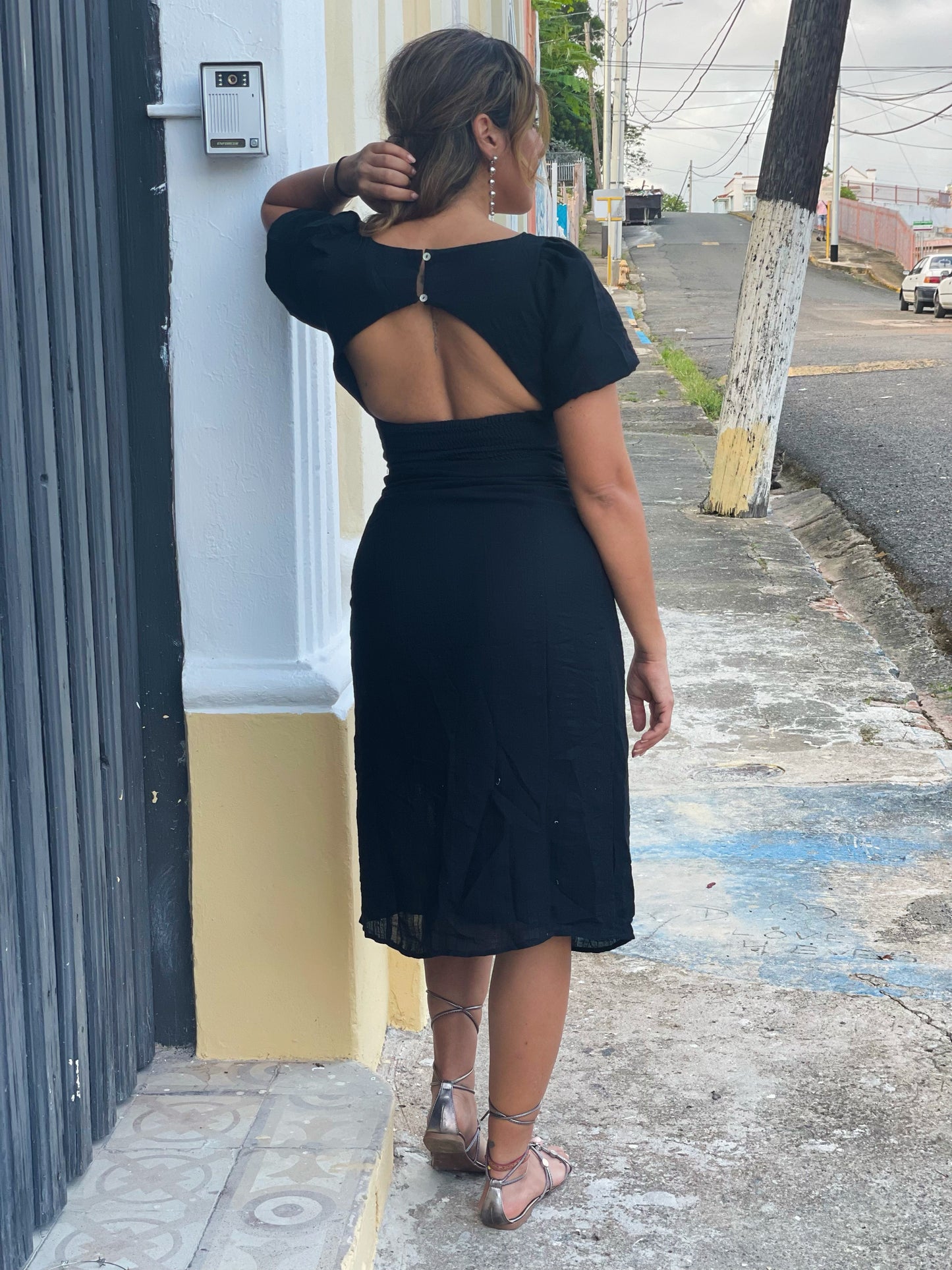 Classic Black Midi Dress