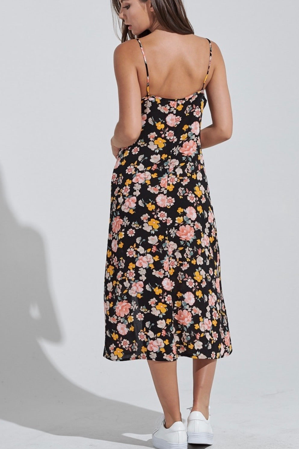 Black Mango Midi Dress