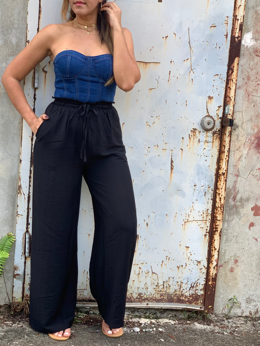 Black Basic Palazzo