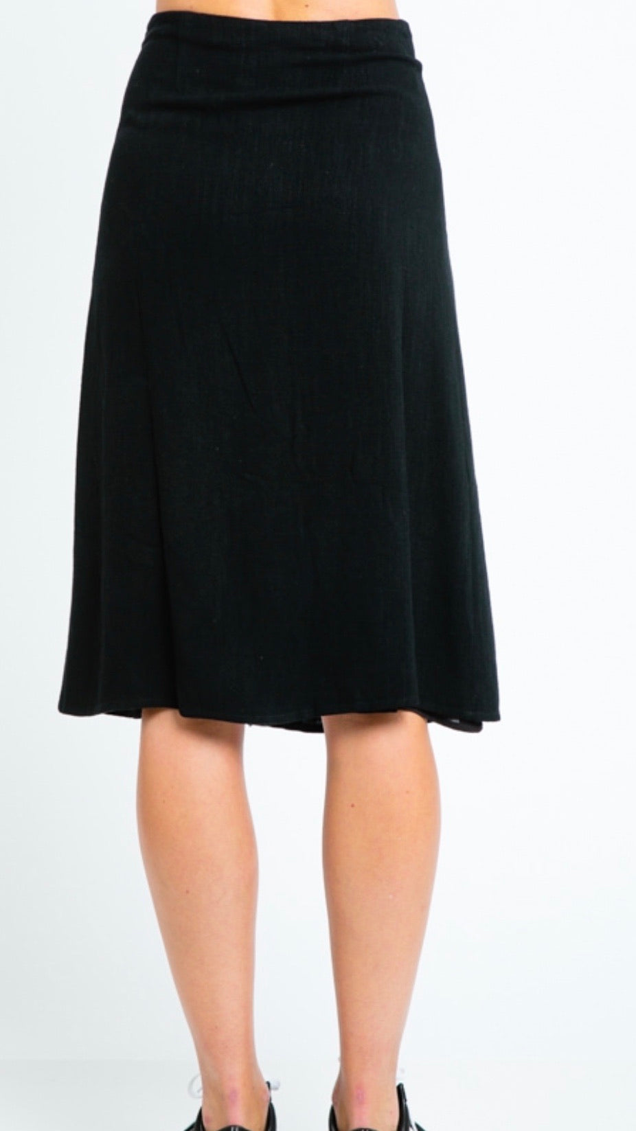 Midi Black Skirt