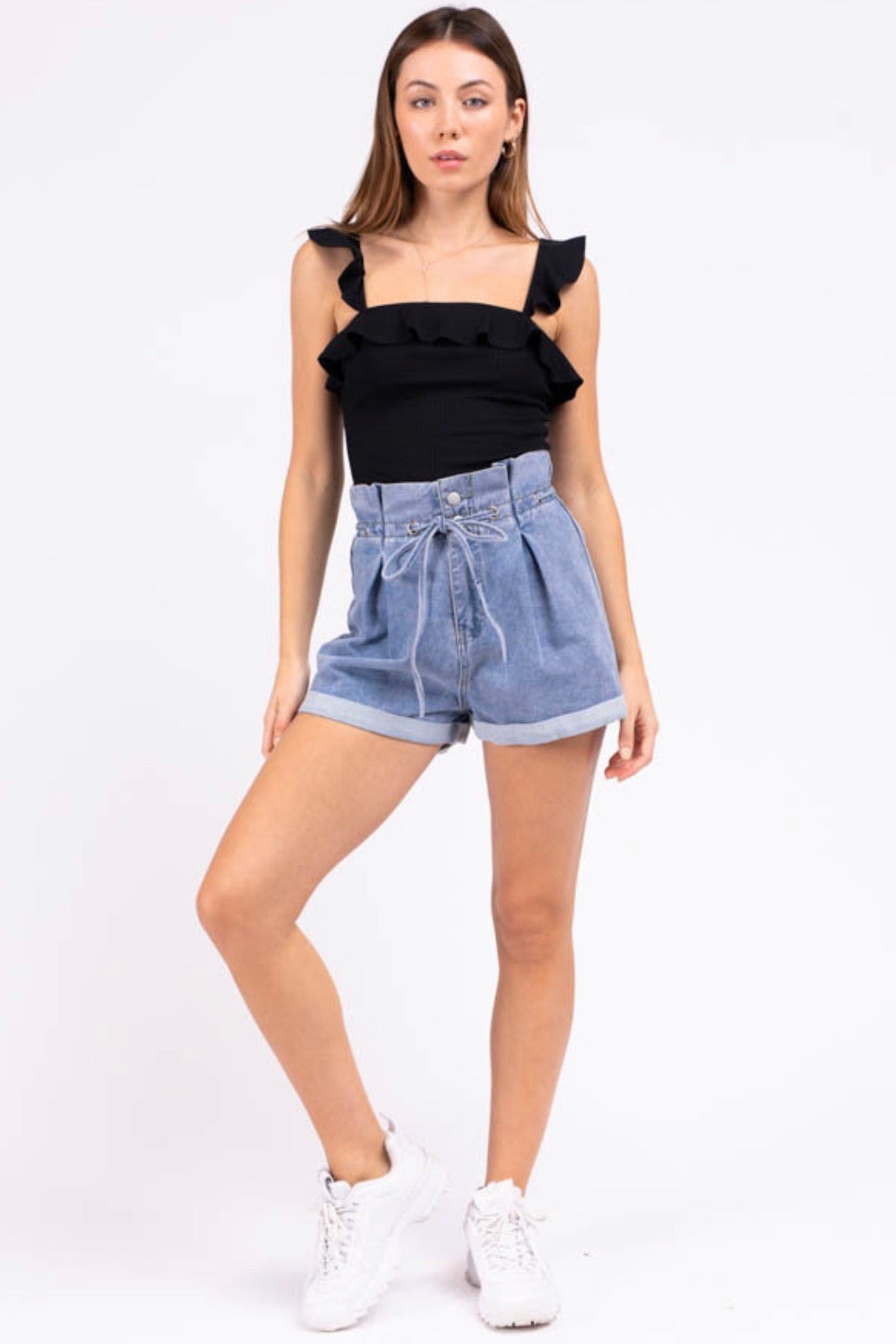 Paper Bag Denim Short