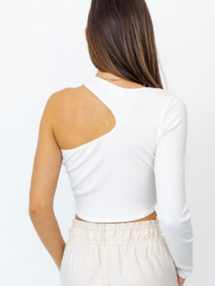 One Shoulder Crop Top