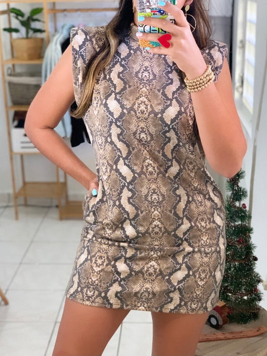 Snaky Padded Dress