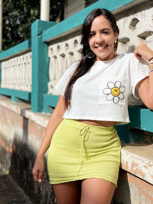 Happy Flower Crop T-Shirt
