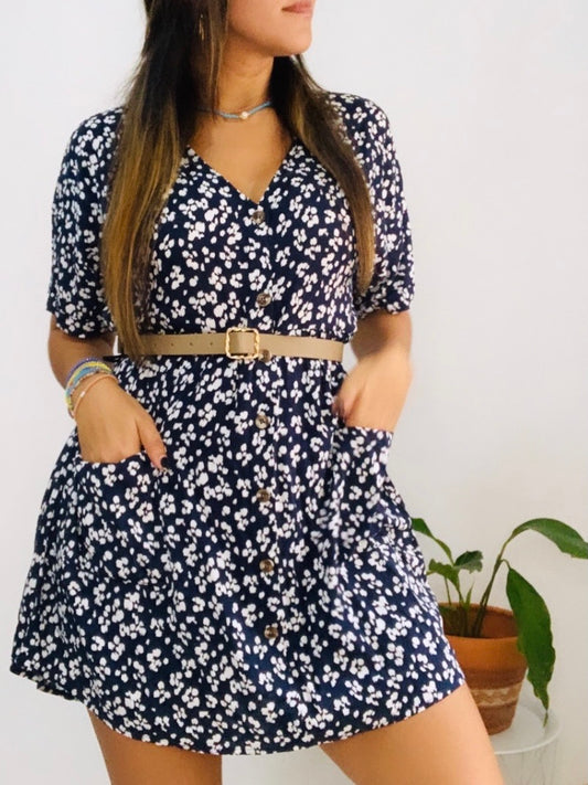 Blue Leopard Dress