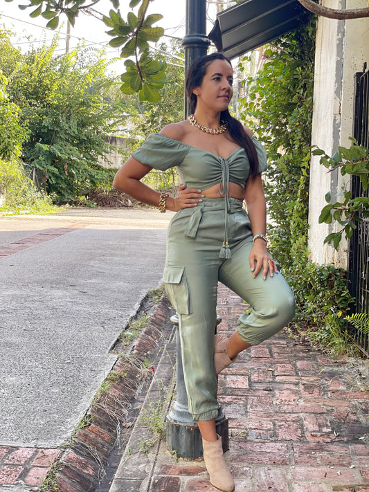 Shine Sage Top + Jogger