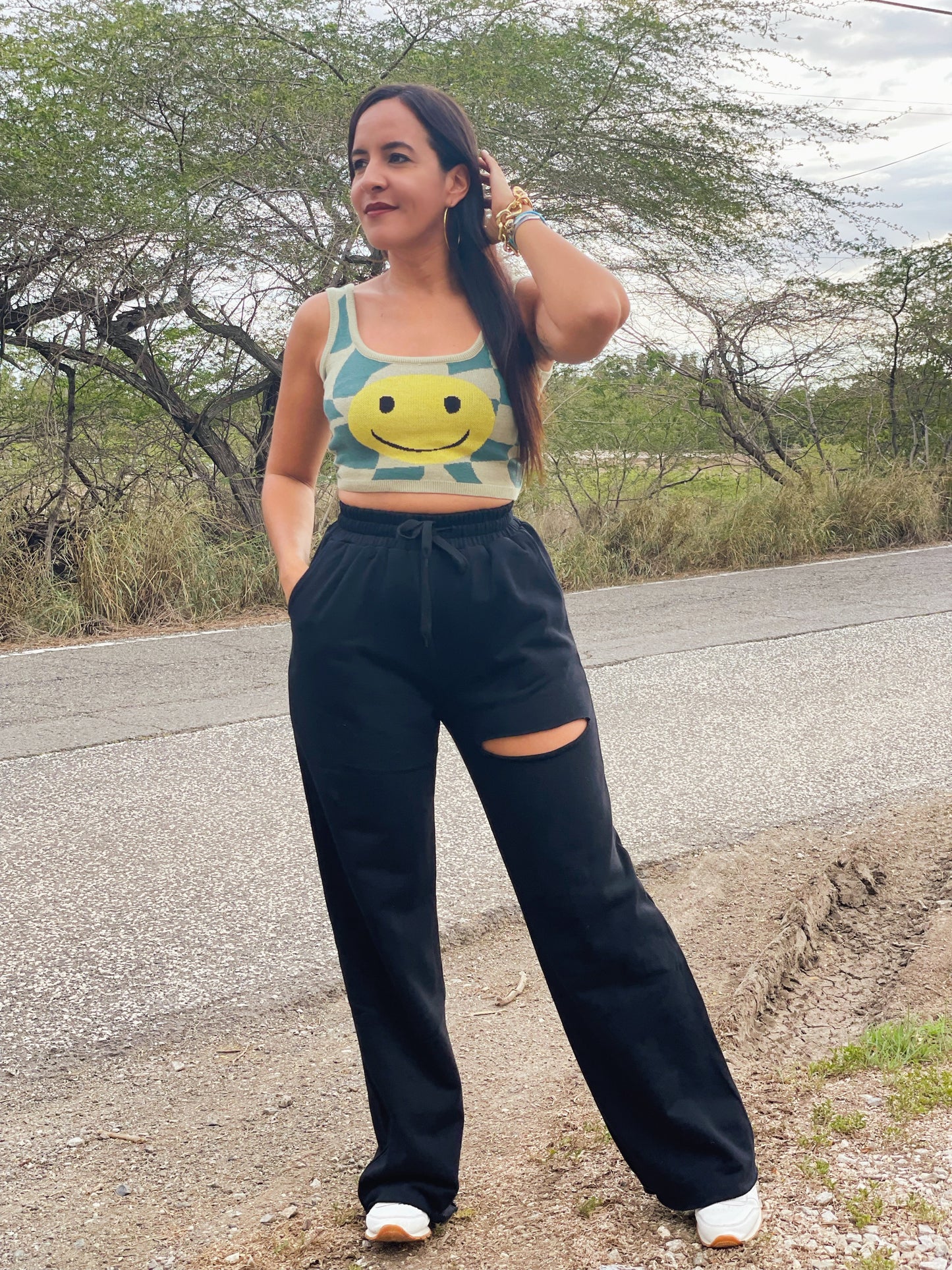 Happy Face Crop Top