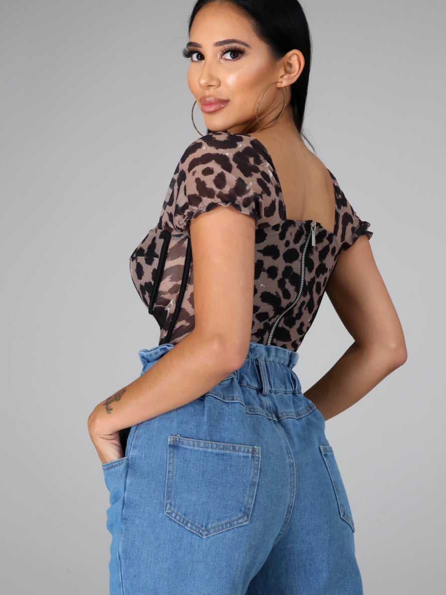 Leopard Corset Top