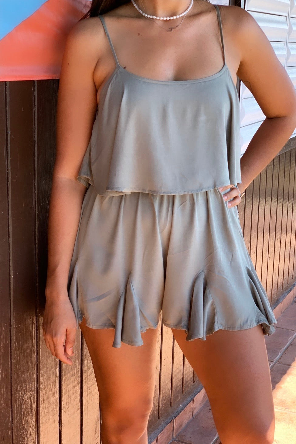 Martini Olive Romper