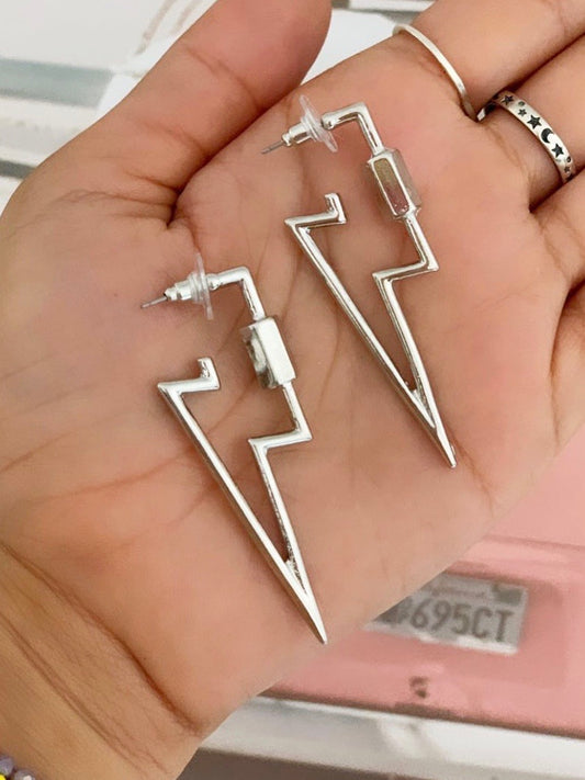 Carabiner Lightning Earrings