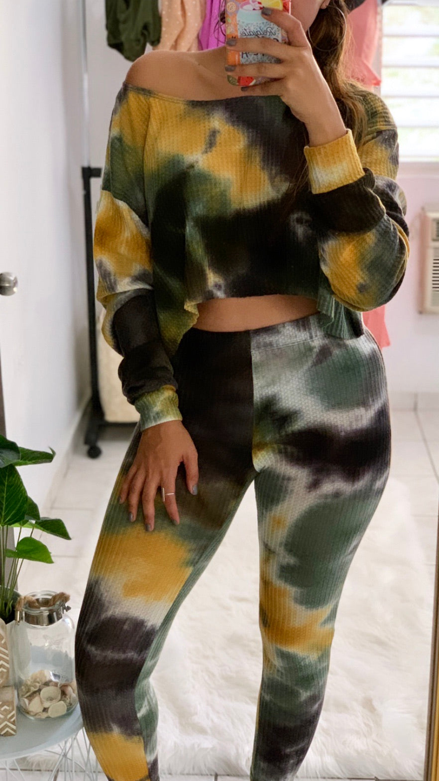 Green Tie Dye Set