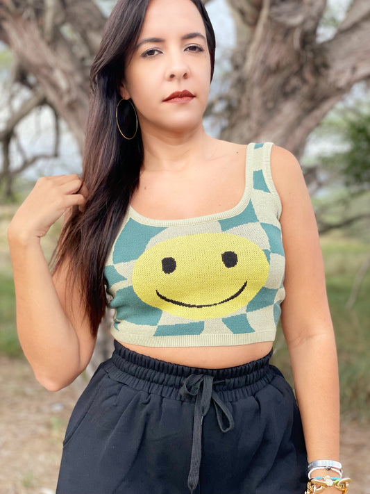 Happy Face Crop Top