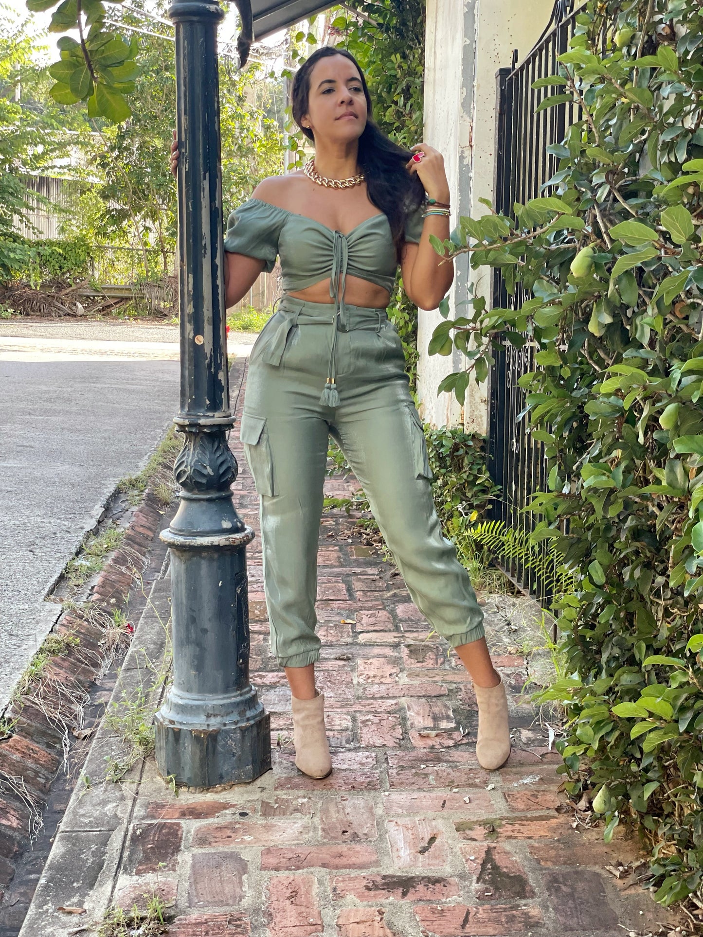 Shine Sage Top + Jogger