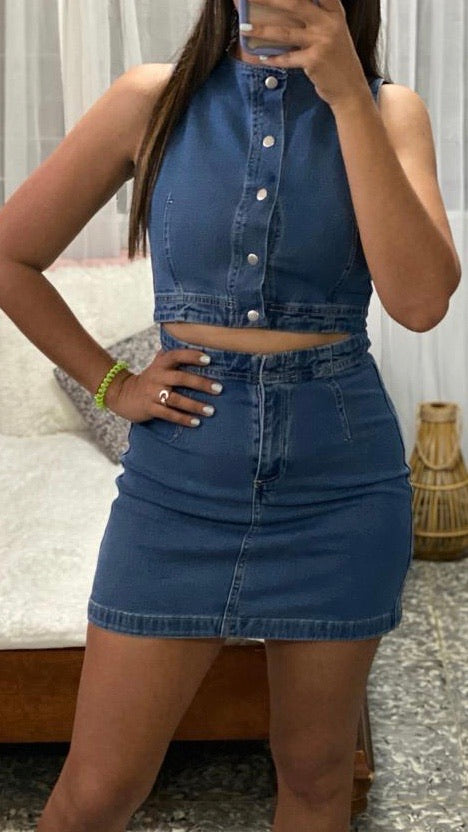 Two Sides Denim Dress